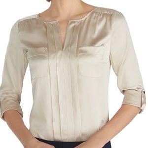 Silk Stretch Champagne Gold Dress shirt